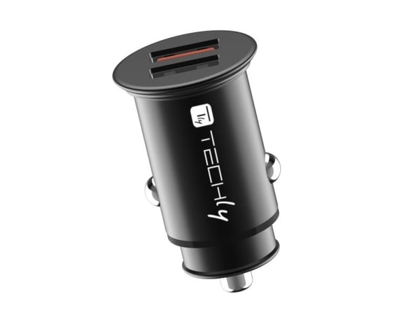 Techly IUSB2-CAR5-AA36W, Automaattinen, sikarin sytytin, 3 A, musta