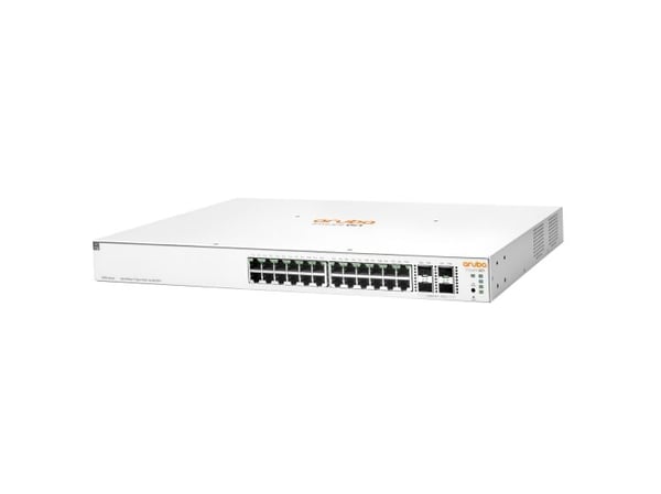 HPE Networking Instant On 1930 24G Class4 PoE 4SFP/SFP+ 370W Switch - Switch - L3 - Styrt - 24 x 10/100/1000 (PoE) + 4 x 1 Gigabit / 10 Gigabit SFP...