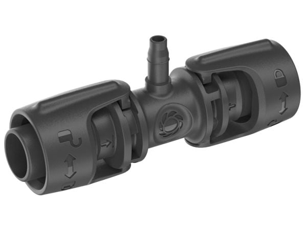 Gardena T-Joint, Ledd-tilkobling, Dryppvanningssystem, Plast, Sort, Hankjønn/hankjønn, 1 stykker