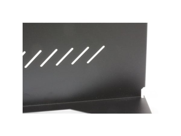 Techly 360882 Hylle 1U 150 mm stativ 19, 2 festepunkter, perforert, svart