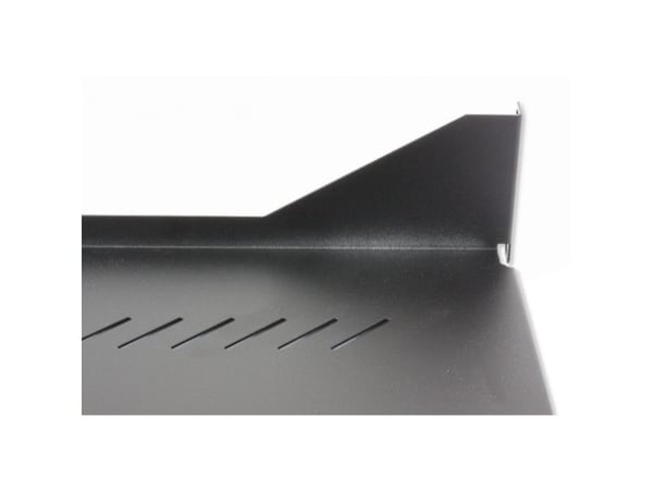 Techly 360882 Hylle 1U 150 mm stativ 19, 2 festepunkter, perforert, svart