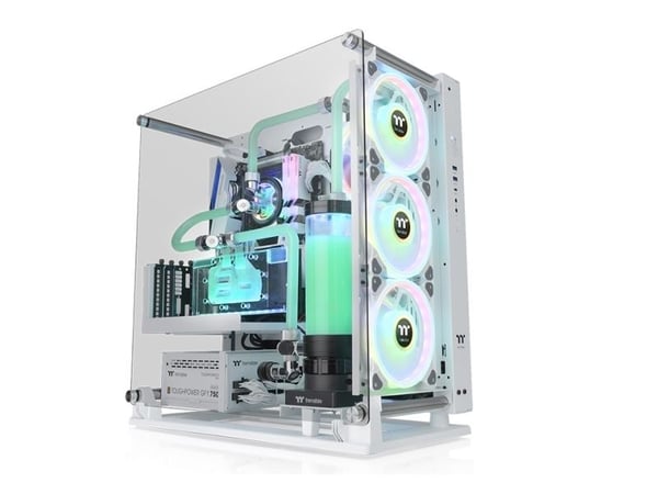 Thermaltake Core P3 TG Pro Snow - Mid tower - utvidet ATX (E-ATX) - sidepanel med vindu (herdet glass) - ingen strømforsyning (PS/2) - hvit - USB/lyd