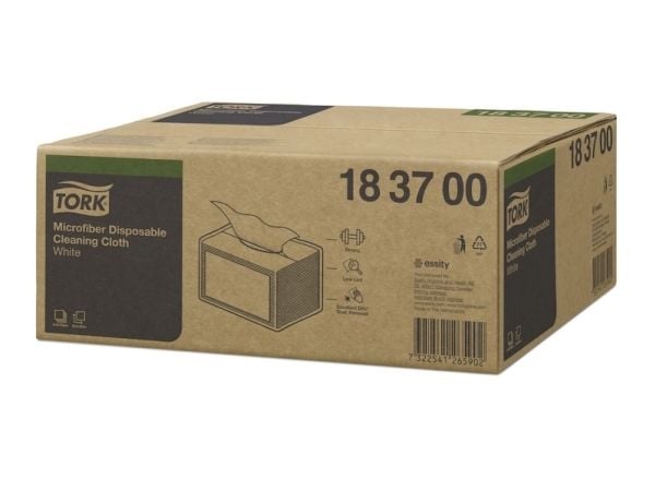 Tork 183700, Mikrofiber, Hvit, Ingen mønster, Håndvask/maskinvask, 340 mm, 240 g