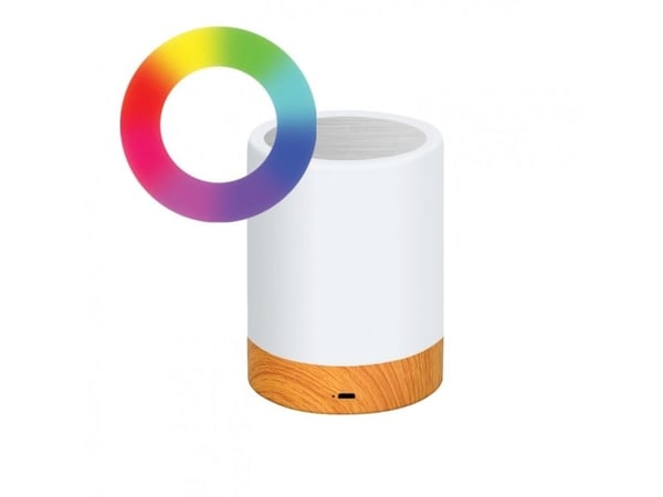 Techly I-LED TOUCH, Hvit, Akrylonitril-butadien-styren (ABS), Soverom, 16 ampuller, 1,6 W, LED