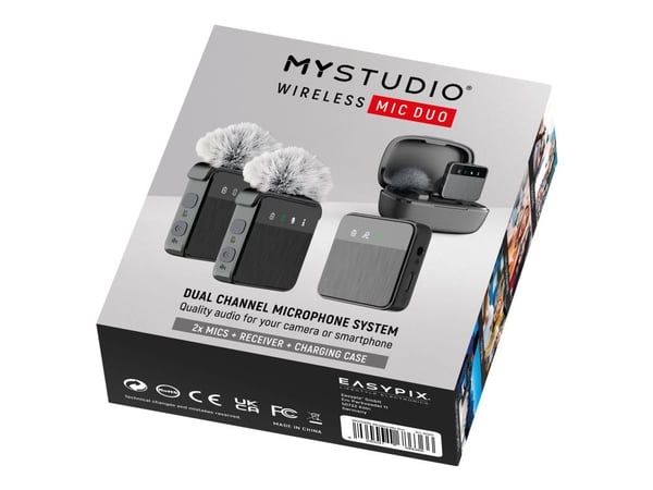 Easypix MyStudio Wireless MIC DUO - Mikrofonsystem - USB, 3,5 mm-jakk