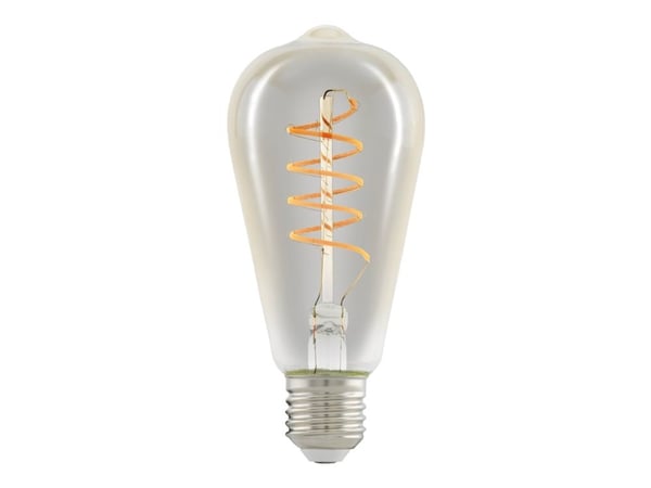 Eglo - LED-filamentlyspære - form: ST64 - E27 - 4 W (ekvivalent 26 W) - klasse G - varmt hvitt lys - 2200 K