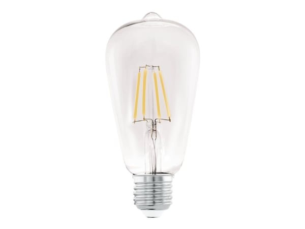 Eglo - LED-filamentlyspære - form: ST64 - E27 - 7 W (ekvivalent 60 W) - klasse E - varmt hvitt lys - 2700 K - gjennomsiktig