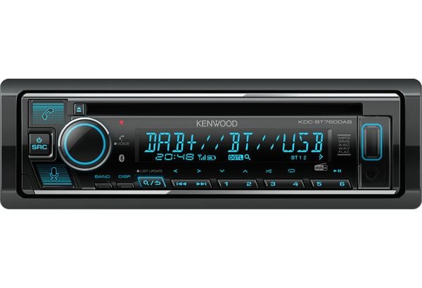 Kenwood KDC-BT760DAB Autoradio DAB+-viritin, Bluetooth® handsfree-järjestelmä, ohjauspyöräliitäntäjärjestelmä
