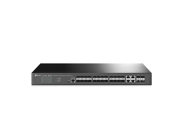 L2+ JetStream -hallittu kytkin, jossa on 24 SFP-porttia ja 4 SFP+ 10GE -paikkaa