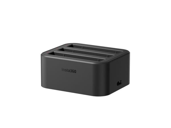 Insta360 - USB-batterilader - 3 x batterier lader - 3 A - 3 utgangskontakter (batterikobler) - for Insta360 X3