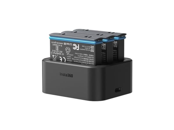 Insta360 - USB-batterilader - 3 x batterier lader - 3 A - 3 utgangskontakter (batterikobler) - for Insta360 X3
