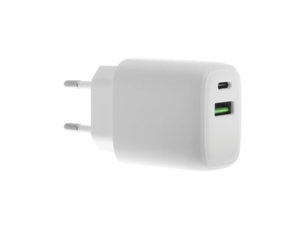Insmat - Strömadapter - 30 watt - 3 A - PD 3.0, QC 3.0 - 2 utdatakontakter (USB, USB-C)