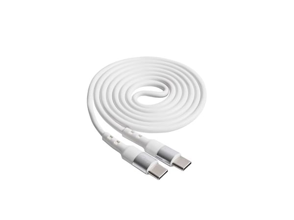 Akyga AK-USB-40 - USB-kabel - USB-C (hann) til USB-C (hann) - 20 V - 3 A - 1 m - hvit