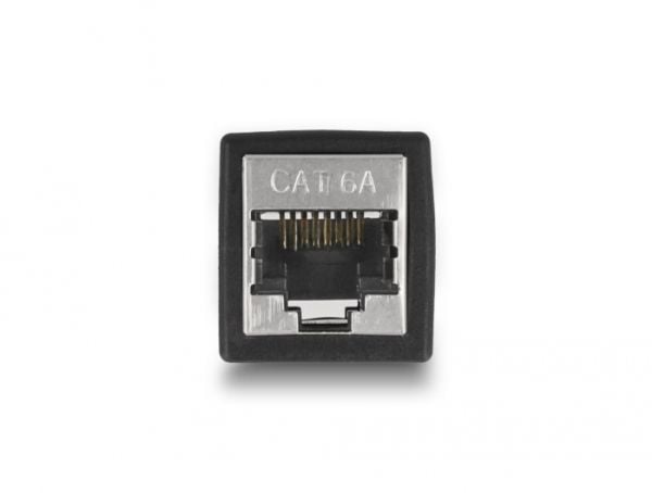 Delock-sovitin RJ45-liittimestä RJ45-liittimeen Cat.6A musta