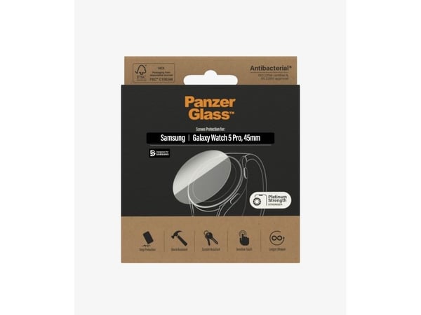 PanzerGlass - Skjermbeskyttelse for smart armbåndsur - glass - for Samsung Galaxy Watch5 (44 mm)
