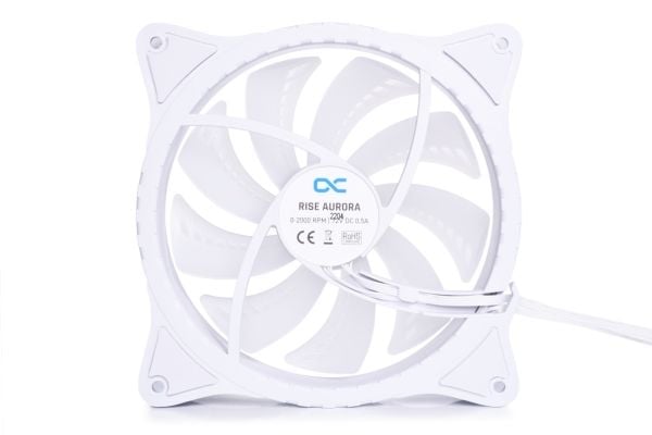 Alphacool Rise Aurora PWM Vifte - 140 mm, Hvit