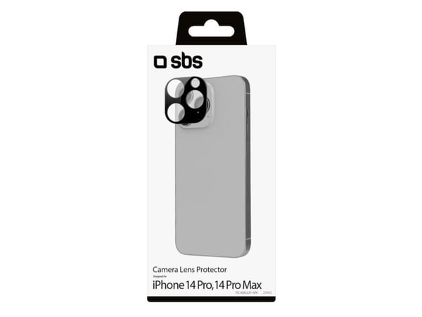 SBS TECAMGLIP14PK, Linsebeskytter, Svart, Silikon, Herdet glass, Apple, iPhone 14 Pro/14 Pro Max, 1 stykker