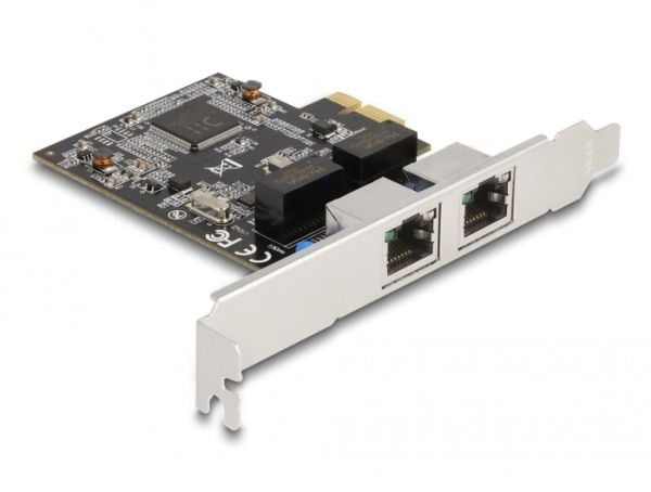 Delock - Nettverksadapter - PCIe 2.0 lav profil - Gigabit Ethernet x 1