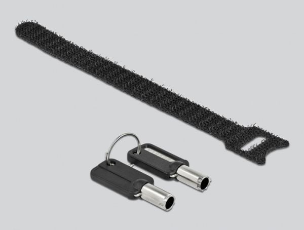 Navilock - Lås för säkerhetskabel - svart, silver - 1.5 m