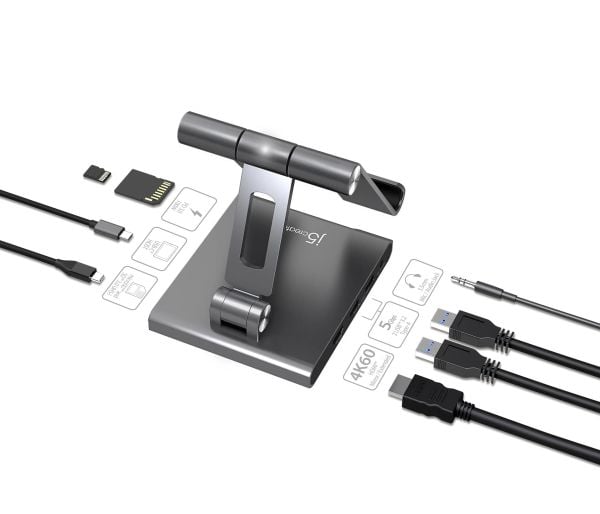 j5create JTS224-N Monikulmainen teline ja telakointiasema iPad Pro®:lle, Tablettiteline, Harmaa, 32,8 cm (12.9"), 1,5 kg, Compatible with iPad Pro®...