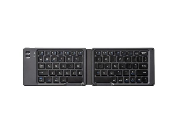TECHly - Tastatur - foldable, for tablet and smartphone - trådløs - Bluetooth 3.0, USB - QWERTY - USA - svart