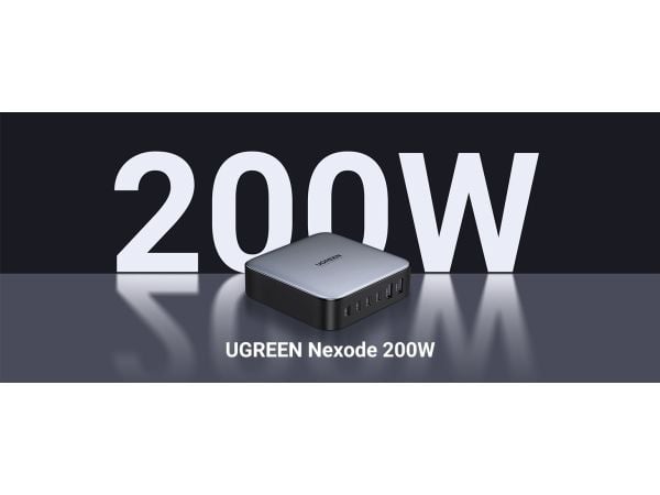 Ugreen Nexode, Sisätila, AC, 21 V, 5 A, 2 m, Musta, Harmaa