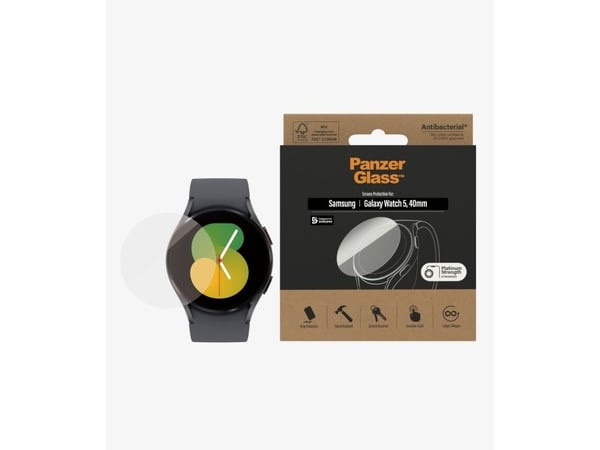PanzerGlass - Skjermbeskyttelse for smart armbåndsur - glass - for Samsung Galaxy Watch5 (40 mm)