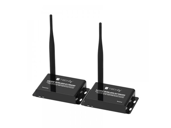 Techly IDATA HDMI-WL55, 1920 x 1080 piksler, AV-sender og -mottaker, 50 m, Ledning & Trådløs, Sort, HDCP