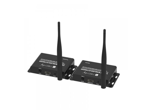 Techly IDATA HDMI-WL55, 1920 x 1080 piksler, AV-sender og -mottaker, 50 m, Ledning & Trådløs, Sort, HDCP