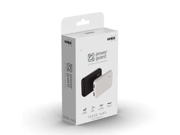 Verico Powerbank Guard, 10000 mAh, Lithium-Ion (Li-Ion), 5 V, Sort