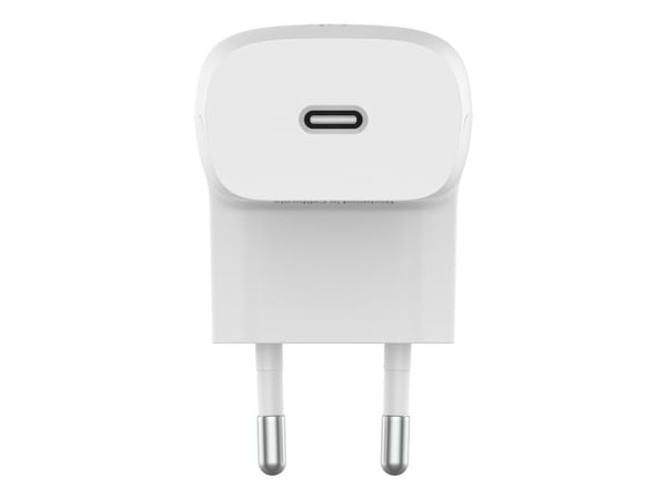Belkin BoostCharge - Strømadapter - 20 watt - Fast Charge, Power Delivery 3.1 (USB-C) - på kabel: Lightning - hvit