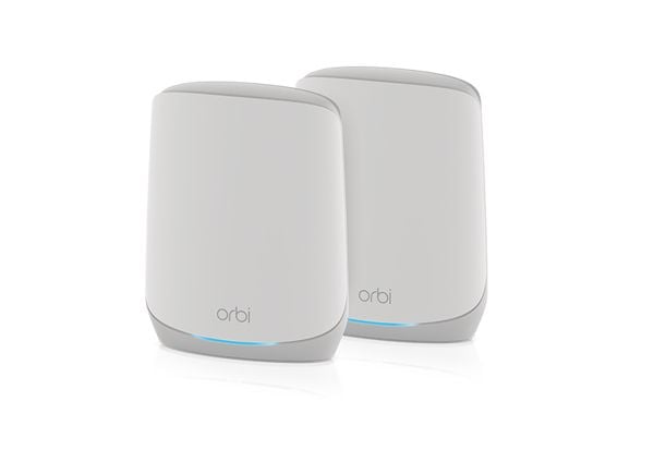 NETGEAR Orbi RBK762S - Wi-Fi-järjestelmä (reititin, Extender) - jopa 5000 neliömetriä - mesh - GigE - 802.11a/b/g/n/ac/ax - Tri-Band (kolmikaista)