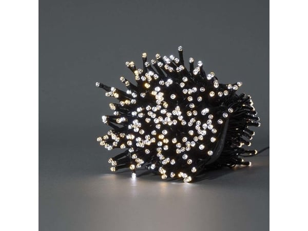 Nedis WIFILX02W400, Kjede, Hvit, IP65, Sort, 400 ampuller, LED