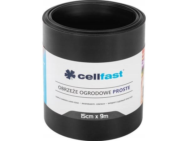 Cellfast hagekant rette svarte 15 cm x 9 m