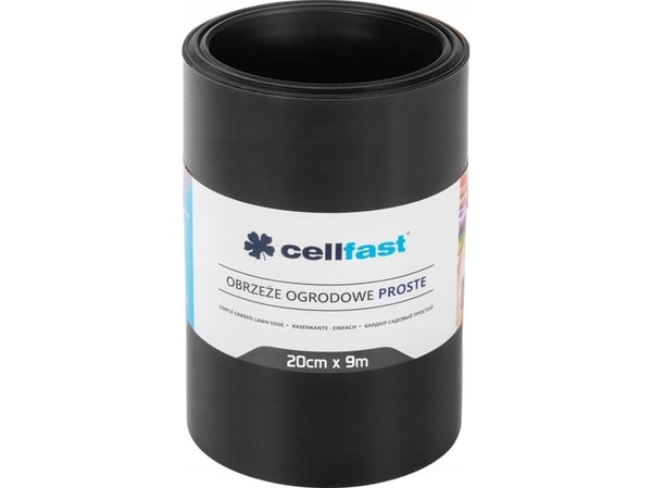 Cellfast trädgårdskant rak svart 20 cm x 9 m