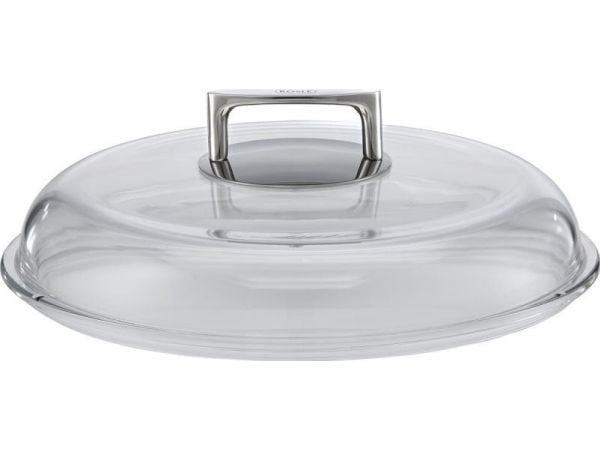 Rösle lokk til gryte 29,3 x 29,3 x 9,5 cm rustfritt stål/glass sølv