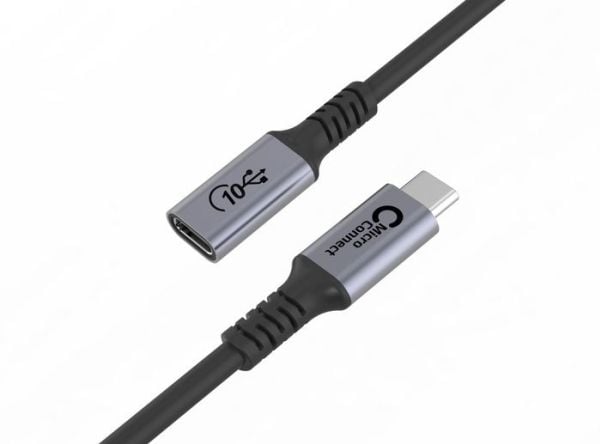 Premium USB-C-kaapelin jatke 1m 10Gbps, 100W, USB 3.2 Gen
