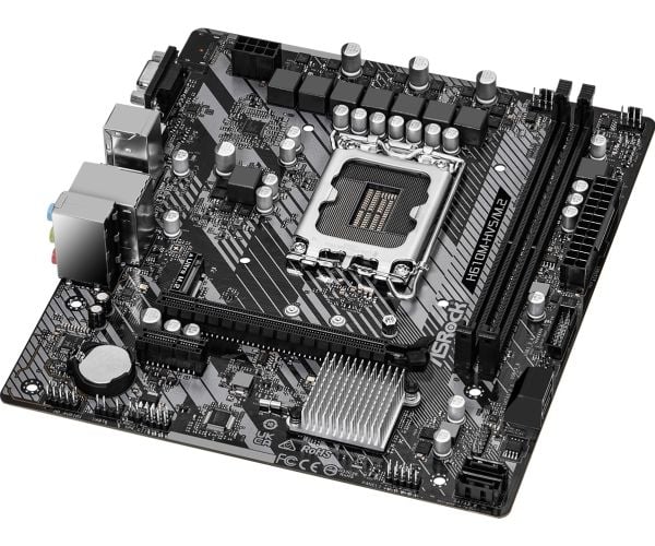 ASRock H610M-HVS/M.2 R2.0 - Hovedkort - micro ATX - LGA1700-sokkel - H610 Chipset - USB 3.2 Gen 1 - Gigabit LAN - innbygd grafikk (CPU kreves) - HD...