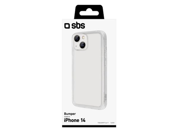 SBS TEBUMPIP1461T, Suojus, Apple, iPhone 14, 15,5 cm (6.1"), Läpinäkyvä