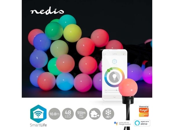 Nedis SmartLife - Dekorasjonslampe - LED - 5.65 W - klasse G - RGB-lys - rund - for P/N: PEBX01OG, PESTD01OG
