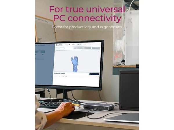 ICY BOX IB-DK8801-TB4 - Dokkingstasjon - USB-C / Thunderbolt 4 - HDMI, DP - 1GbE - 135 watt