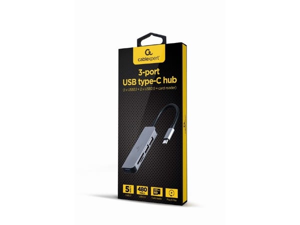 Cablexpert A-CM-COMBO5-02 - Dokkingstasjon - USB-C 3.1 - HDMI - 1GbE