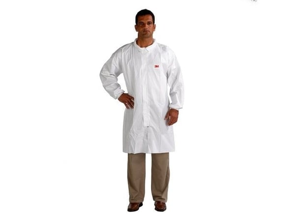 3M 4440, Hvit, L, Voksen, Unisex, Uten bentildekning, Glidelås