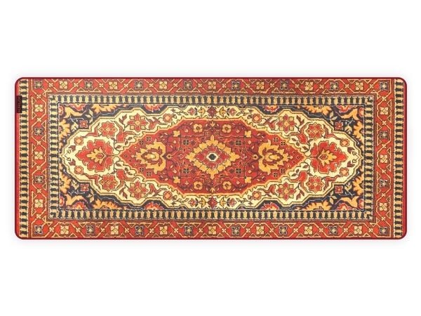 KRUX Space XXL Carpet, Rød, Bilde, Mikrofiber, Antiskliunderlag, Musematte til gaming
