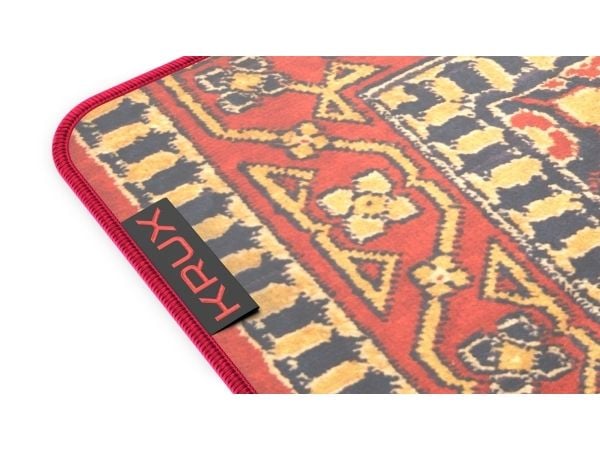 KRUX Space XXL Carpet, Rød, Bilde, Mikrofiber, Antiskliunderlag, Musematte til gaming