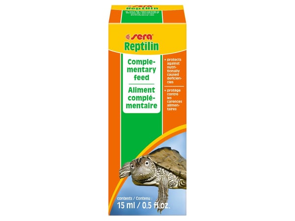sera Reptilin, Sköldpadda, Vätska, Benhälsa, Allmän hälsa, Hud och päls, Universal, Vitamin A, Vitamin B1, Vitamin B12, Vitamin B2, Vitamin B6, Vit...
