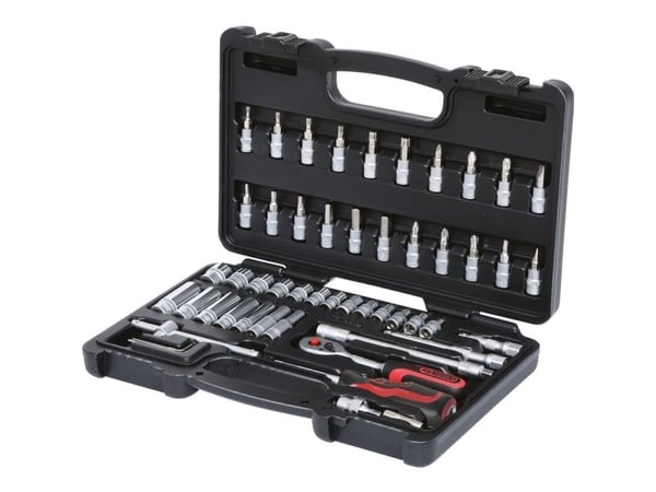 KS Tools 911.0653, Hylssats, 1/4", 53 huvuden, Kromvanadinstål, 1,55 kg
