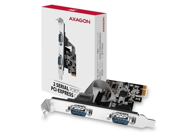 AXAGON PCEA-S2N - Seriell adapter - PCIe 2.0 x16 - RS-232 x 2