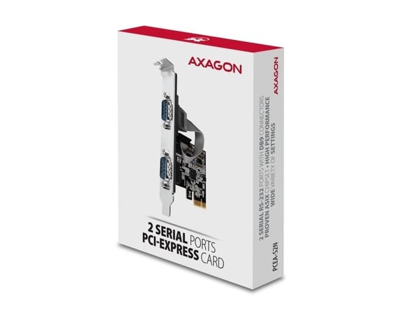 AXAGON PCEA-S2N - Seriell adapter - PCIe 2.0 x16 - RS-232 x 2