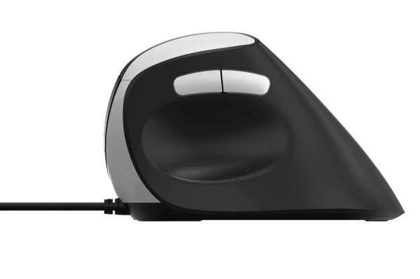 Rapoo EV200 - Vertikal mus - ergonomisk - optisk - 3 knappar - kabelansluten - USB 3.0 - svart